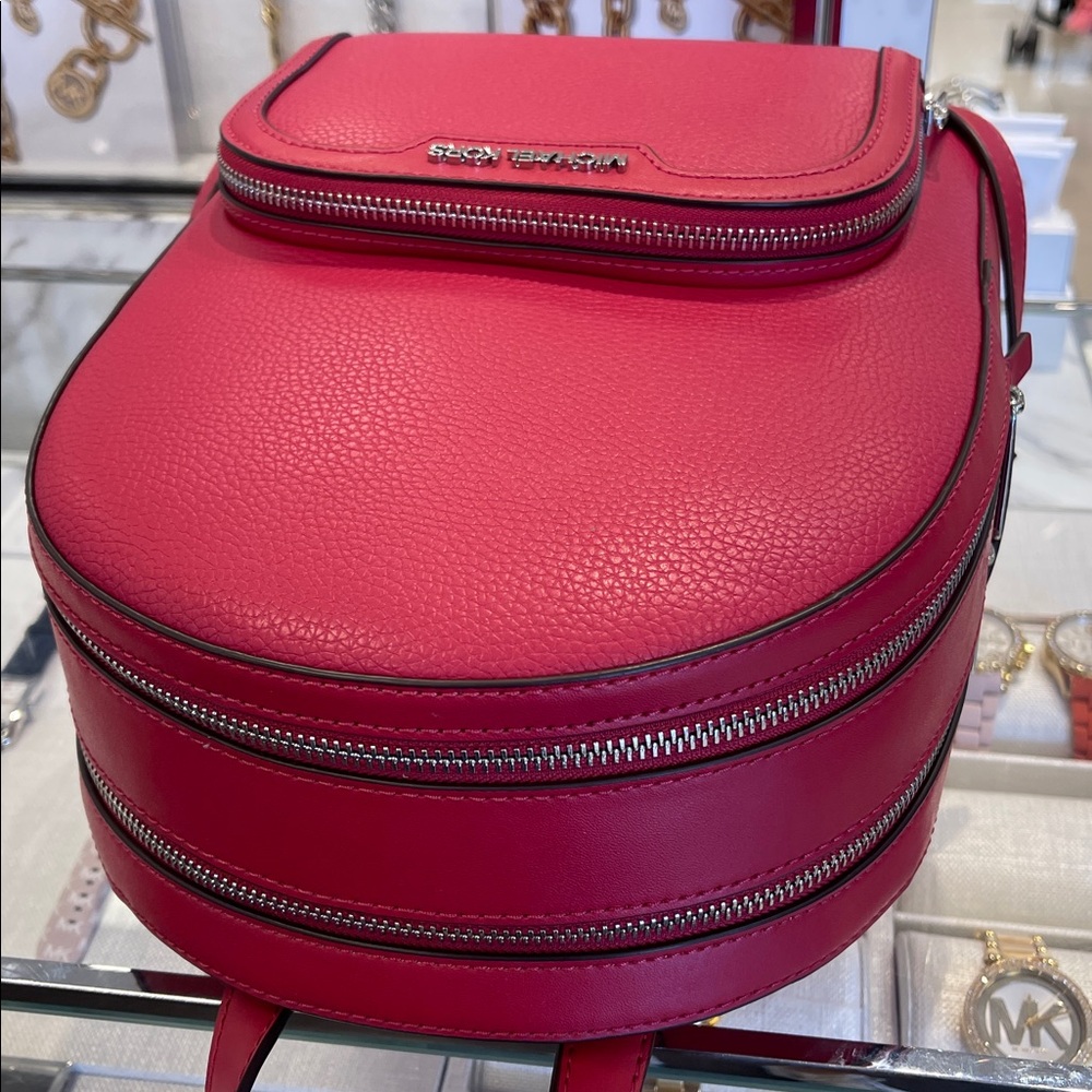 MICHAEL KORS Jaycee Md Zip Pocket Pebbled Leather Backpack
Dark Raspberry
NWT - Picture 13 of 16